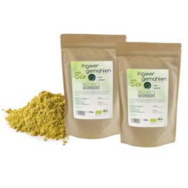 Michel´s Naturprodukte - BIO Ingwerpulver aus Indien, 1kg (2x500g), Abgefüllt in Deutschland, Vegan und Laktosefrei, Fein Gemahlen, 100% Natürlich und Rein - Ohne Zusatzstoffe