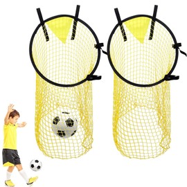 Bogoro Football Goal Target Net, Set of 2 Football Target with Adjustable Straps, Easy Assembly, Football Target Exercise, Top Bins Football Target Net for Football Training for Children Adults