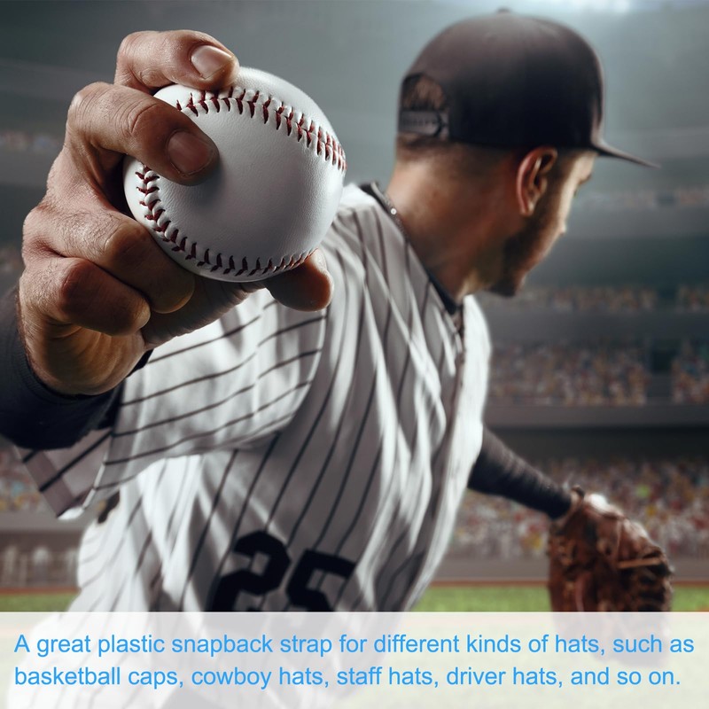 sourcing map 10 Pairs Snapback Strap Cover, 7 Holes Plastic