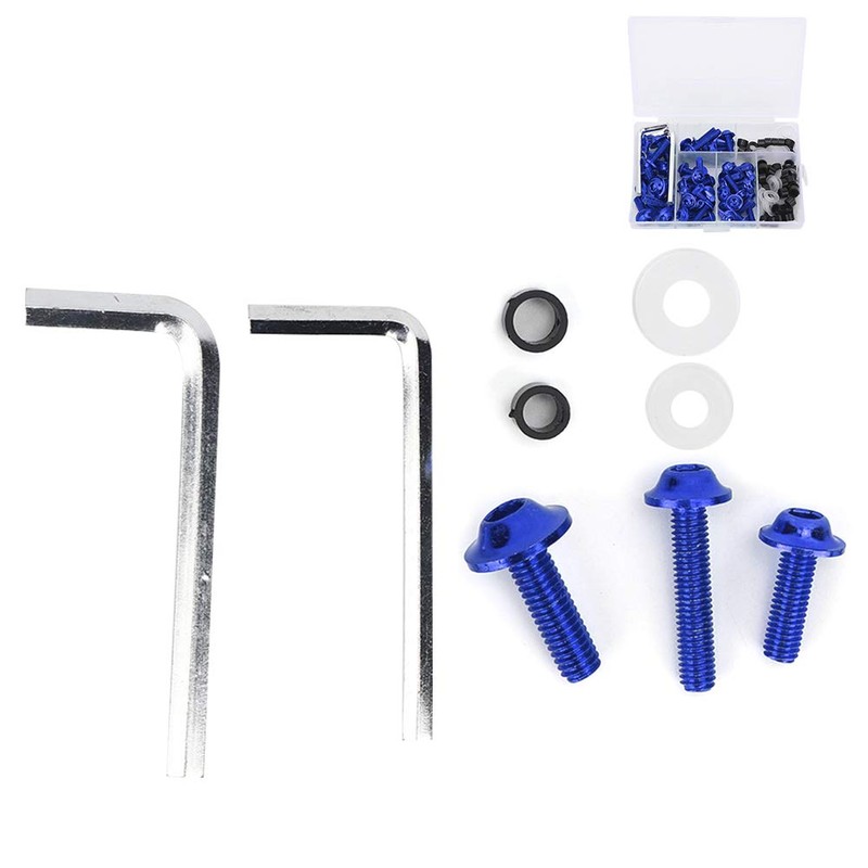Akozon Motorcycle Windshield Fairing Bolt Gasket Wrench Kit Screws Motorcycle