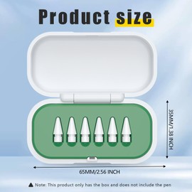 BEKKLPOU Stylus Pen Tips Storage Box, Replacement Tips Storage Box, Highly Sensitive Pencil Tips (Green)