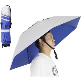 koundeneko Wear Umbrella, Hat Umbrella, Both Hands Release, Folding, Parasol, UV Protection, Sun or Rain, UV Protection, Umbrella Hat, Both Hands Usable, Fishing Umbrella, Ideal for Outdoor Work