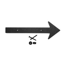 8 inch Large Modern House Numbers for outside, Black plastic floating number with hardware included (8" Arrow)