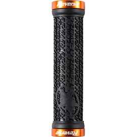 Reverse Grip Stamp Bicycle Screw Grips Black/Orange
