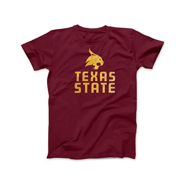 Texas State University Bobcats Premium Cotton T-Shirt (Texas State University, Small)
