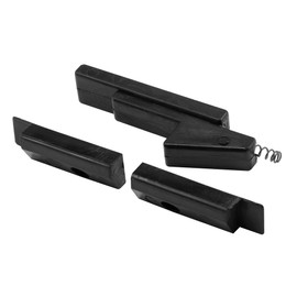 Prime-Line F 2634 Single Hung Window Latch, Plastic, Black, 2-1/8 In. (2 Pack)