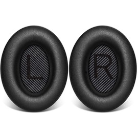 Earpads Replacement for Bose QuietComfort 45 (QC45) & Quiet Comfort SE (QC SE) Headphones Ear Pads Cushion with Softer Leather Noise Isolation Foam (Black) (Black)
