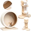 7.8" Wooden Hamster Wheels and Hamster Water Bottle Set Guinea