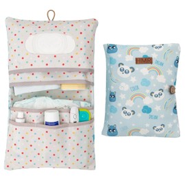 HAMUR - Bolsa organizadora portátil para bebé, mini pañalera plegable para carriola y viaje, diseño de sueños