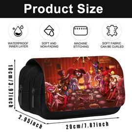 Anime Hotel Federmäppchen, Hotel Federmäppchen Große Kapazität ,Hotel Bunte Federmäppchen Karikatur 3Dfedertaschen 2 Fach Doppelter Reißverschluss Segeltuch Schlamperbox Für Kinder Geschenk,Supplies