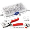 Veumoie Pearl Snaps for Fabric Snap Pliers, Metal Snap Button
