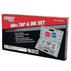 Fairmount Tools 60 Piece Metric and Standard Tap and Die Set in Plastic Case