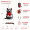 Cute Cat Car Pendant for Rearview Mirror Decor – 2D