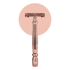 Wilkinson Sword Intuition Rose Gold Safety Razor for Women – Plastic Free Shaving with Butterfly Opening