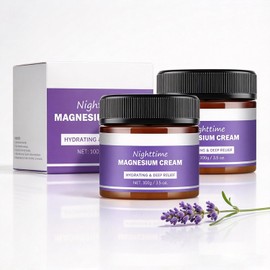 Nighttime Magnesium Cream, Lavender Body Lotion (2 Pcs)