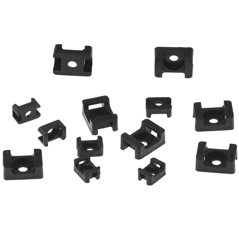 190 Pieces Black Cable Tie Bases,Cable Tie Mounts,Cable Tie Saddles