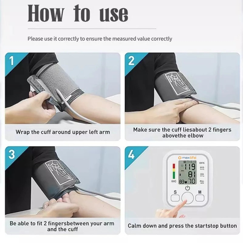 Max Life Blood pressure monitor fully automatic upper arm intelligent