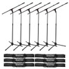 DJ Pro Audio Band Microphone Tripod Boom Stands w Carry