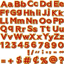 266 Pcs Letters Combo Pack Set Bulletin Board Letter Circus Carnival Letters and Number Accents for Kids Bulletin Board Display Home School Classroom Decor