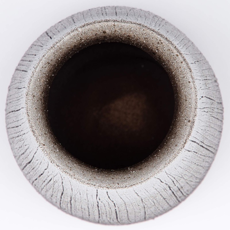 Marui Pottery MR-11-7311 Shigaraki Ware Hephamon, Flower Base, Large, White,