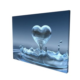 B TREE Wall Art Prints Love Heart Water Droplets Canvas Picture for Bedroom Bathroom Kitchen Office Home Decor 12"X16"
