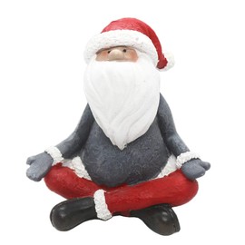 New Christmas Yoga Gnome Figurine Zen Buddha Meditation Santa Claus Gnome Statue Christmas Seasonal Ornament Decoration Collectible Gnome Figurine Sculpture 3.5" Height (Meditation Gnome)