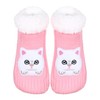 ZYZX Cat Cuddly Socks with Non-Slip Sole Winter Sherpa Fleece