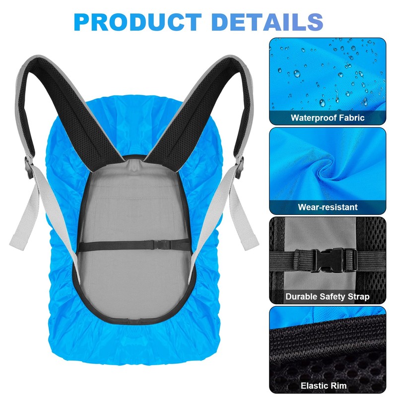 LAMA 2 fundas impermeables para mochila, protector reflectante a prueba