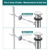 FullMayPro Lavatory Pop-Up Center Piece Assembly,Pop-Up Drain Repair Kit,Fits Most