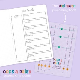 A5 Journal Grid Guide - Quickly Set up Your Journal Spreads - Stencil Template for Dotted Bullet Planner Journal - Resusable Journaling Tool