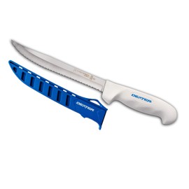 Dexter Russell SOFGRIP Fillet Knives with Edge Guard, 8" Tiger-edge bait cutter, with edge guard