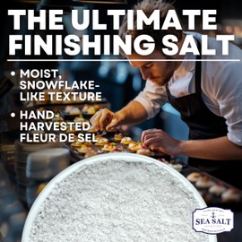 Flaky Sea Salt, Hand Harvested Sea Salt Flakes, Baja Fleur de Sel Flake Salt, Gourmet Finishing Flaky Salt for Baking and Cooking, 14 oz Bag, Sea Salt Superstore
