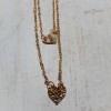 Dainty Layered Chain Heart Pendant Necklace