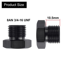 VehiMata 6AN Block Off Cap ORB Plug Fitting Adapter Male Aluminum