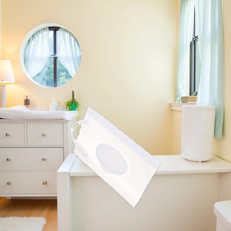 White Baby Wipe Case Travel Holder Keeps Wipes Moist Set