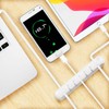 USB Cable Organizer Clips Cord Holder,8 Packs (5-Slots) White Self