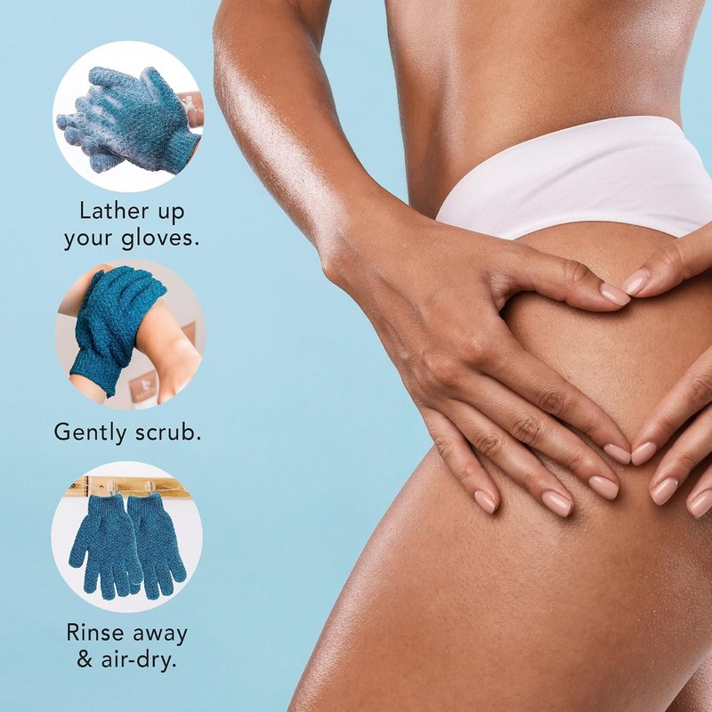 Guantes Exfoliantes Corporales con Lufa de Nivel Medio - 2