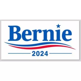 Bernie Sanders 2024 For President 4x8 Inch Bumper Sticker Decal