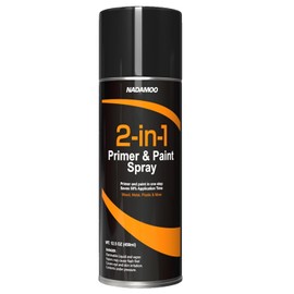 NADAMOO Paint and Primer in One Spray, Matte Black Finish - Quick Drying, Multi-Surface Indoor & Outdoor Paint for Wood, Metal, Plastic, Wicker - 1 Can