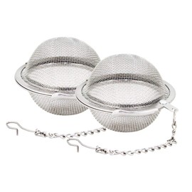 Fu Store 2pcs Stainless Steel Mesh Tea Ball 2.1 Inch Tea Strainers Teas Infuser Strainer Filters for Teas