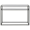Henn&Hart 42" Wide Rectangular Console Table with Glass Shelf in