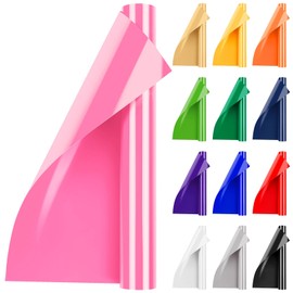 Artcut Iron On Vinyl, 12" x 3ft Heat Transfer Vinyl for Fabric, HTV Vinyl for Shirts, Clothing, Bag, Shoes, Permanent Vinyl - Easy to Cut, Premium Vinyl Roll (Pink)