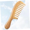 TOVINANNA 1pc Wide Tooth Wooden Comb for Hair Detangling Static