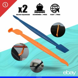 Unbranded 2PC Micro Squeegee Tuck Tool for Car Vinyl Wrap Curved Slot Gap Gasket Tint
