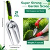 2 Pcs Soil Scoop 13.39 x 3.82 Inch Aluminum Transplanter