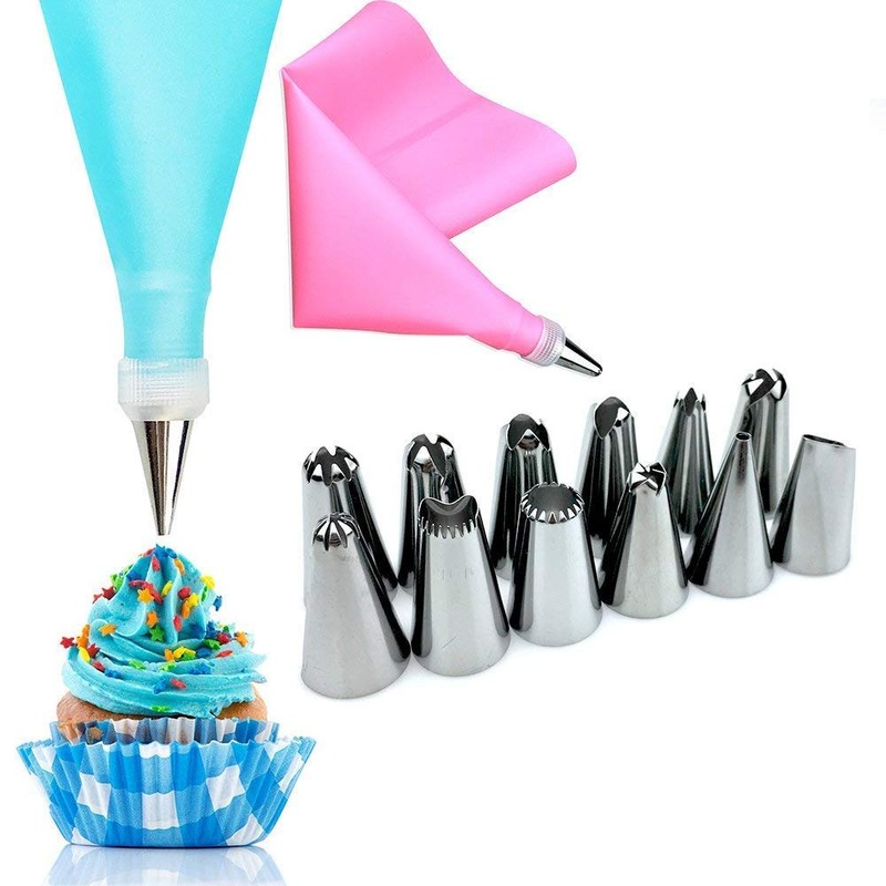 Piping Bag and Tips Cake Decorating Supplies Kit Baking Supplies