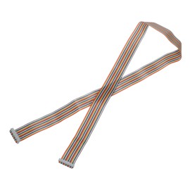 MECCANIXITY IDC Rainbow Wire Flat Ribbon Cable 2.54mm Pitch 30 Pin Connection Line FC Dual Female Gray Connector for DIY Experiment 4 Ft Length 1 Pcs