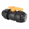 PE Plastic 50mm Diameter Ball Valve Connector Water Pipe Fitting