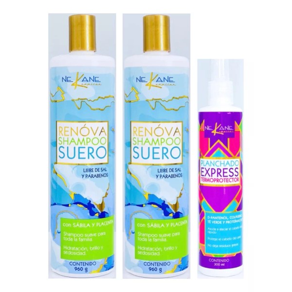 Nekane Kit Nekane 2 Revóva Suero Shampoo 960g + 1 Termoprotector