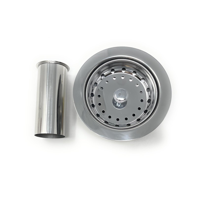 Stainless Steel Kitchen Sink Assembly Kit with Flange and Strainer